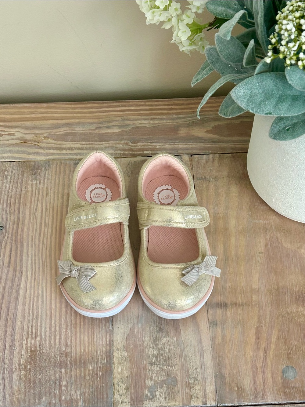 Livie & Luca Gold/Champagne Mary Jane Shoes 💖